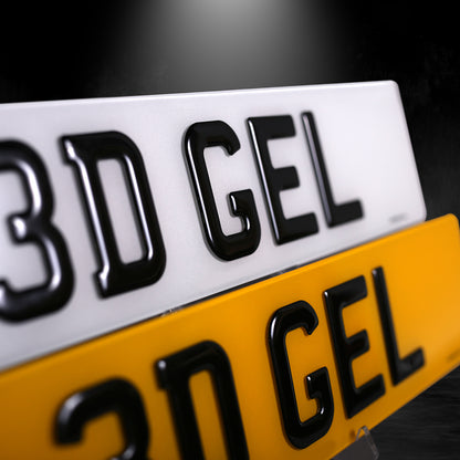 1 x Pair of 3D Gel EV - EV Number Plates