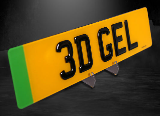1 x Yellow Single 3D Gel EV (Copy) - EV Number Plates